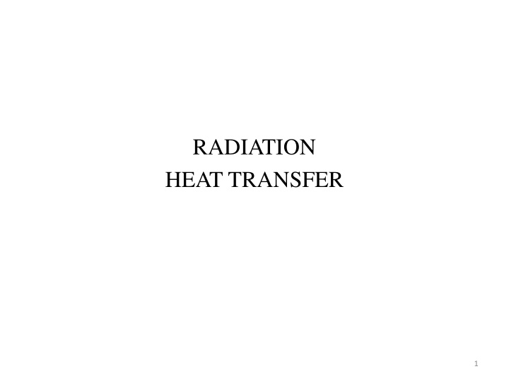 radiation heat transfer