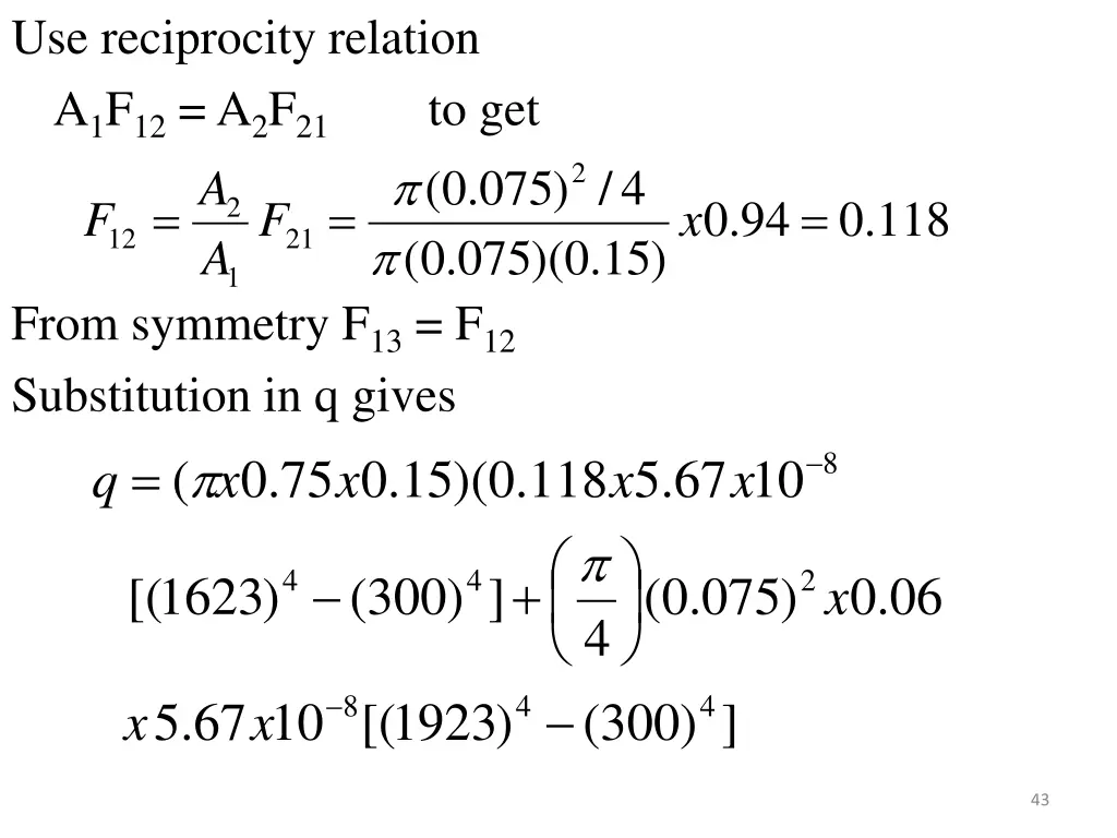 use reciprocity relation