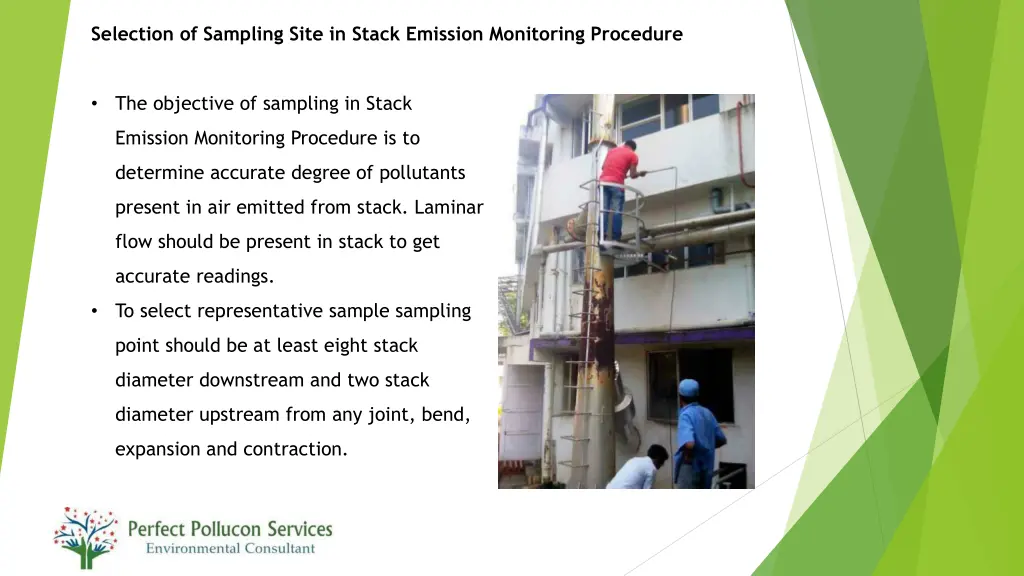 selection of sampling site in stack emission