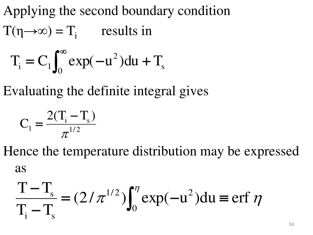 applying the second boundary condition