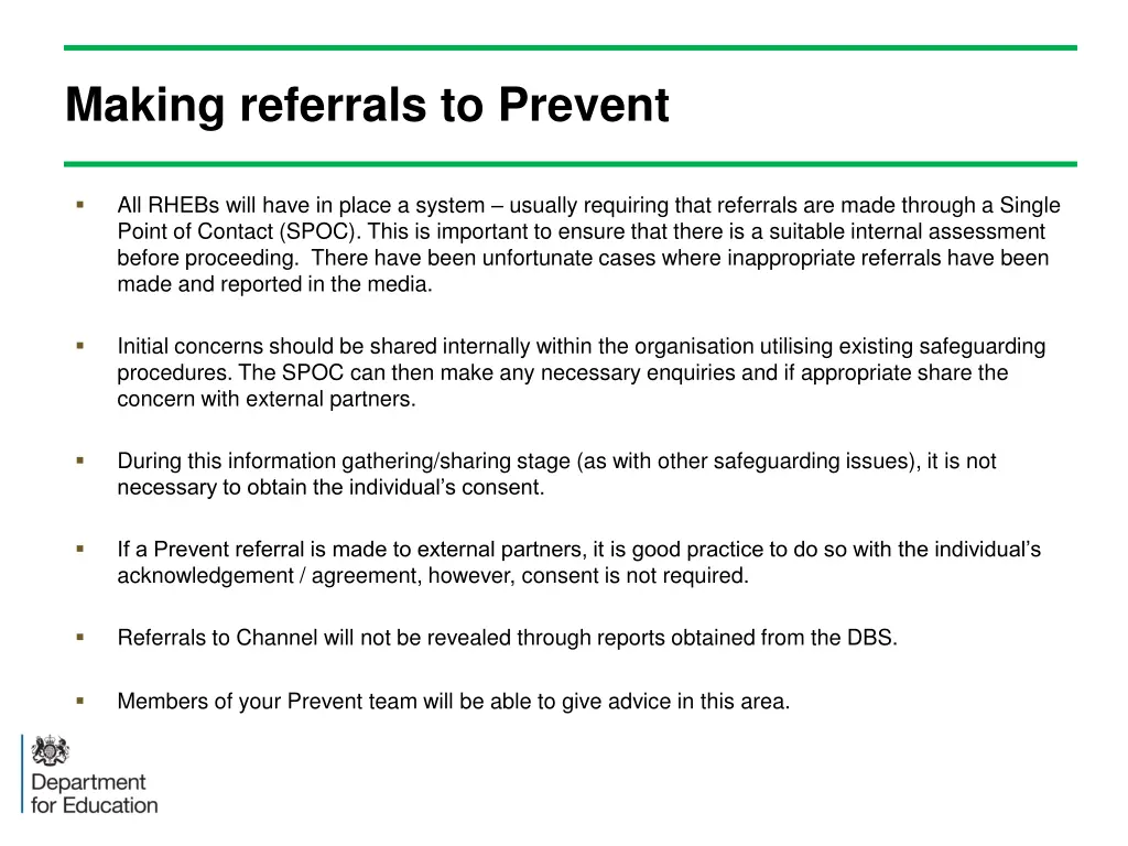 making referrals to prevent