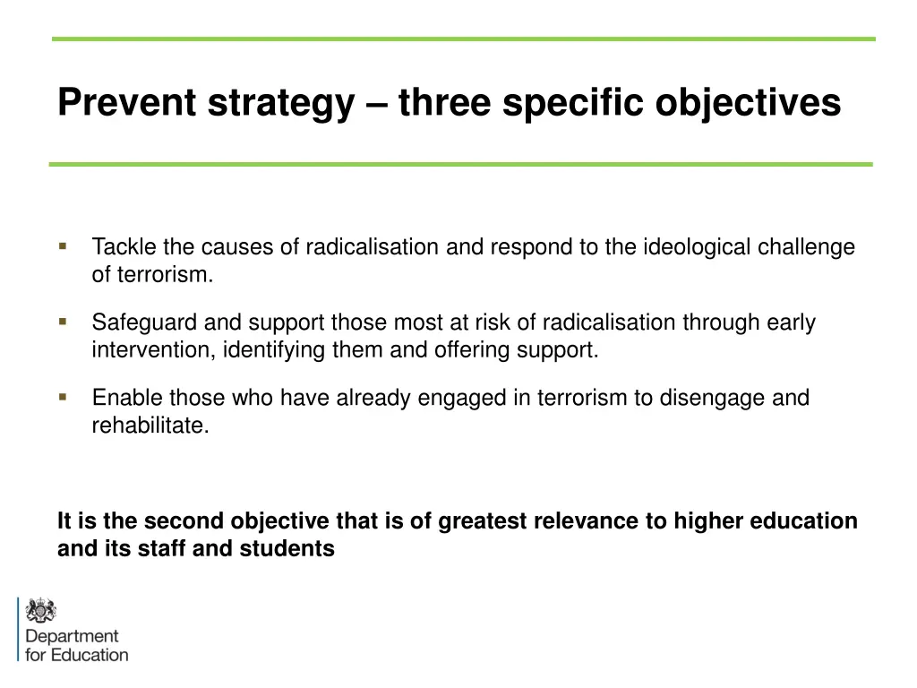 prevent strategy three specific objectives