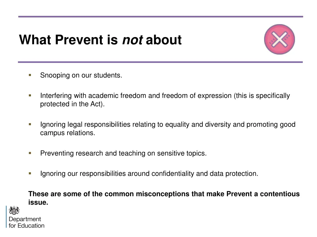 what prevent is not about