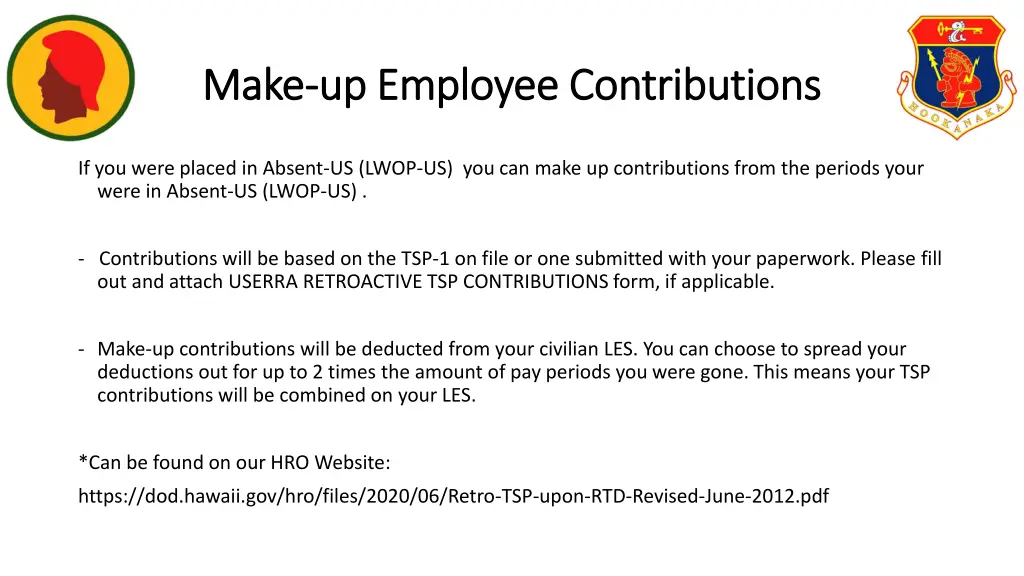 make make up employee contributions up employee