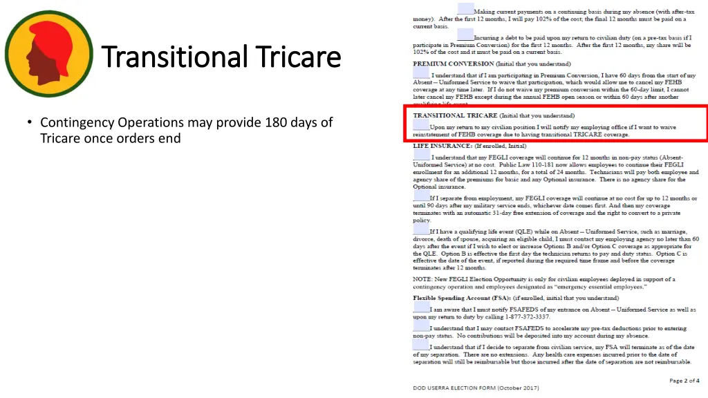 transitional tricare transitional tricare