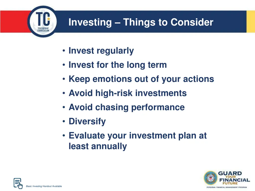 investing things to consider