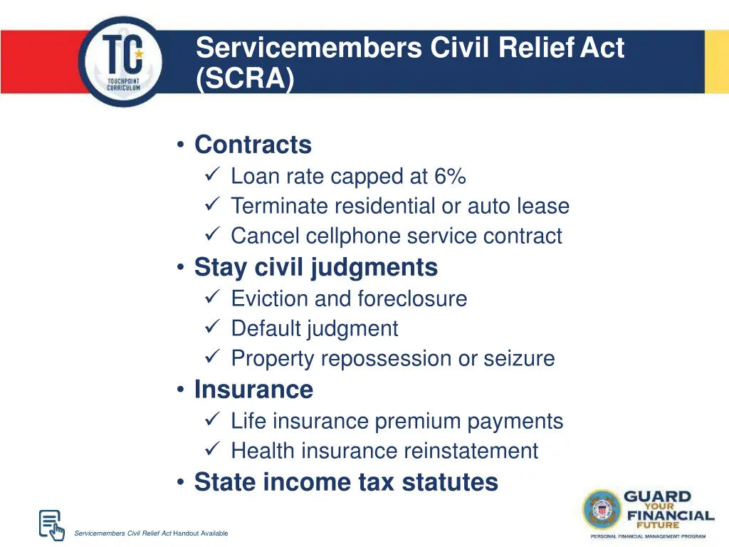 servicemembers civil relief act scra