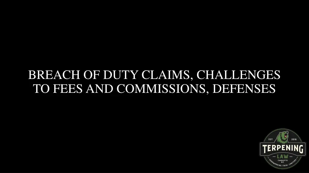 breach of duty claims challenges to fees