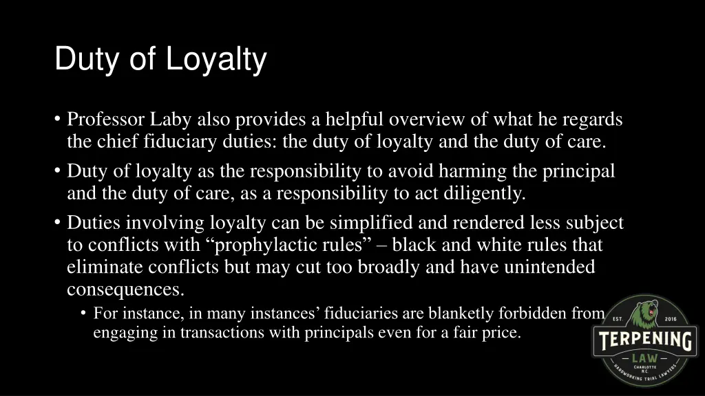 duty of loyalty