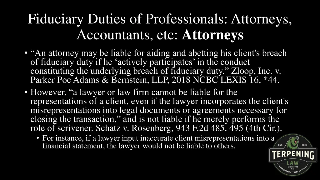 fiduciary duties of professionals attorneys 2