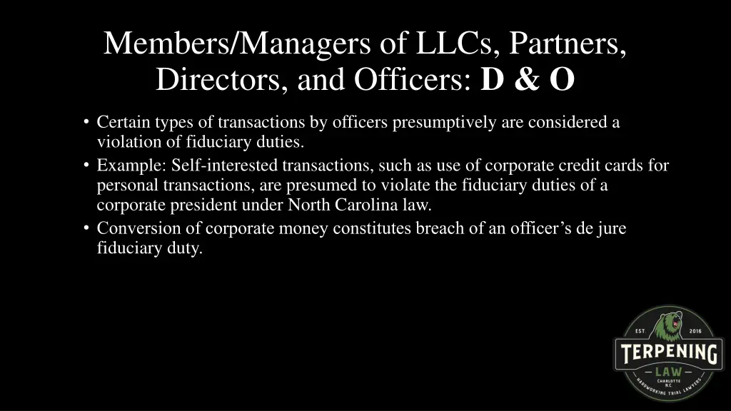 members managers of llcs partners directors 10