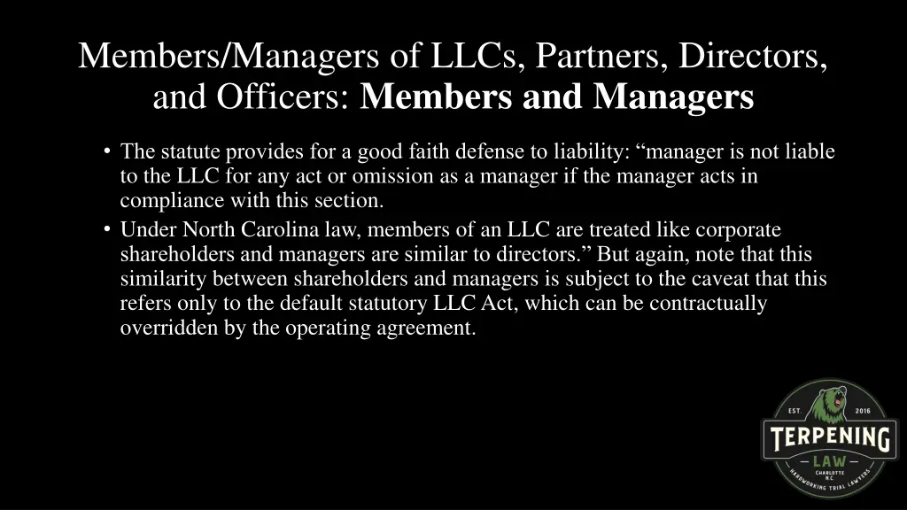 members managers of llcs partners directors 2