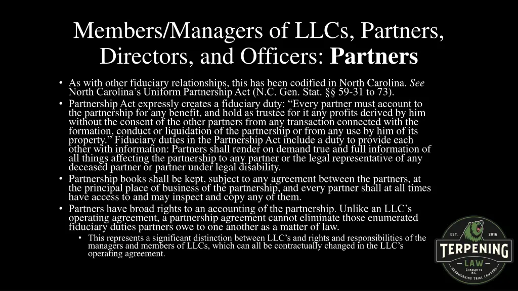 members managers of llcs partners directors 6