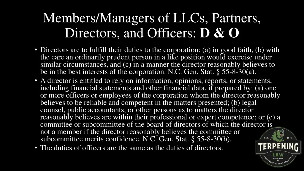 members managers of llcs partners directors 8