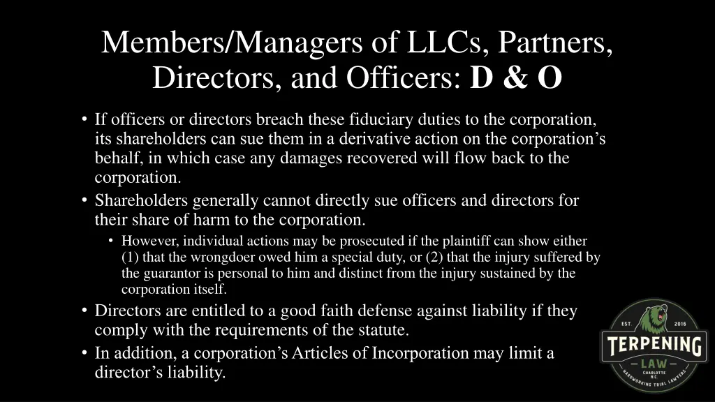 members managers of llcs partners directors 9