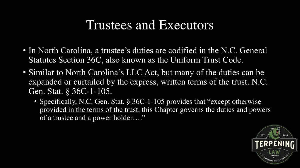 trustees and executors 1