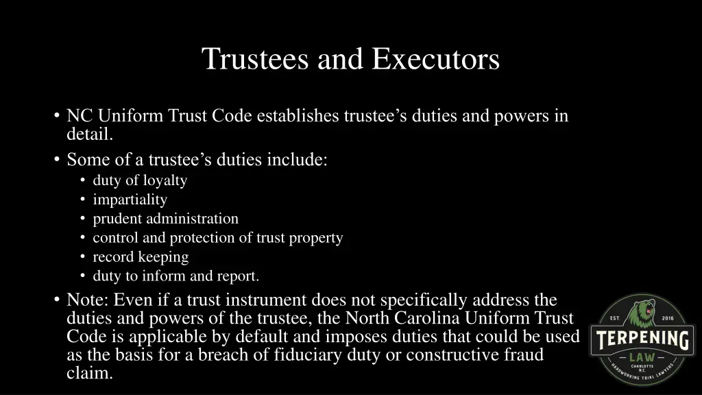 trustees and executors 3