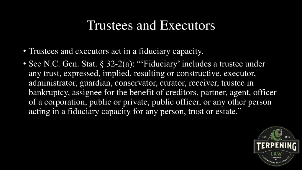 trustees and executors