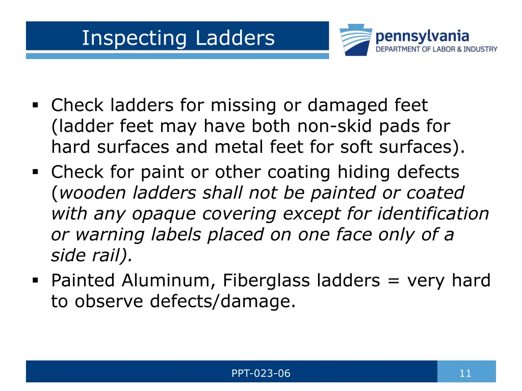 inspecting ladders 1