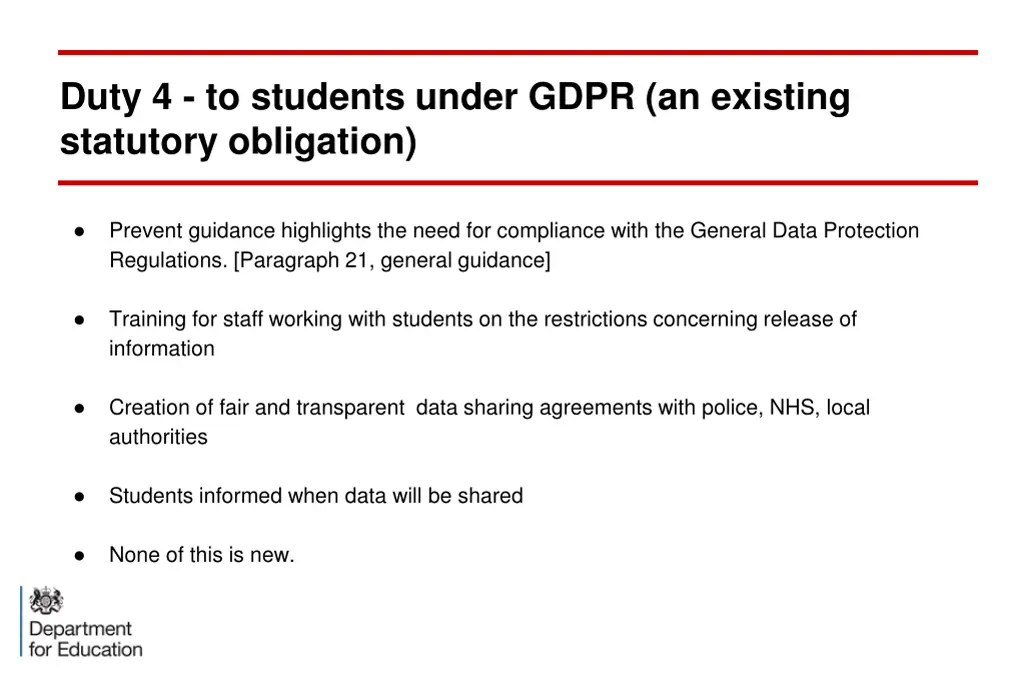 duty 4 to students under gdpr an existing