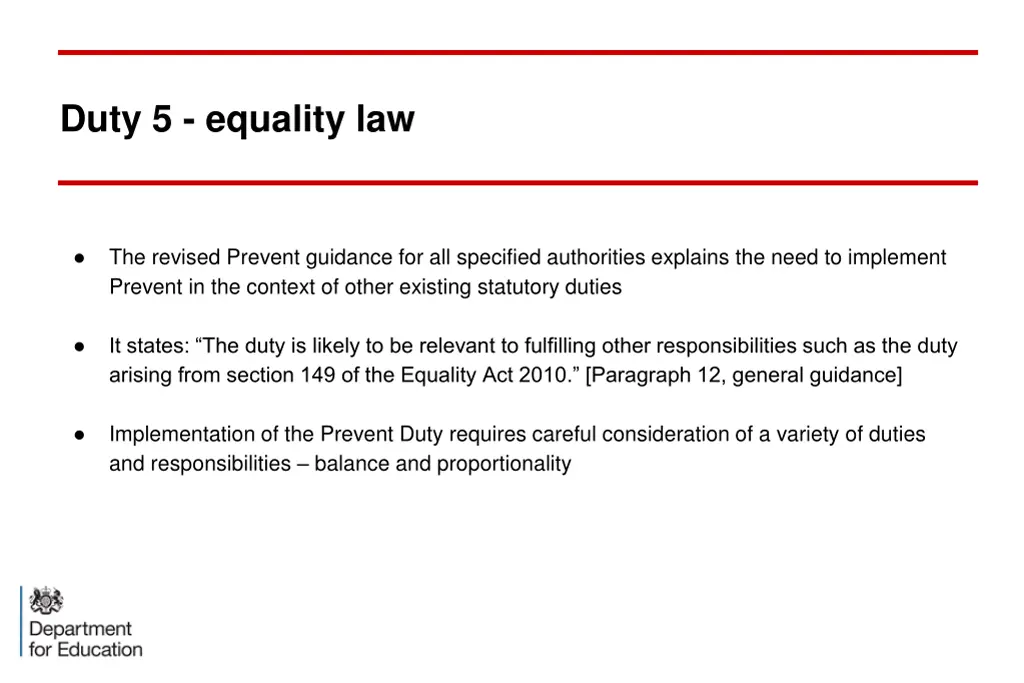 duty 5 equality law