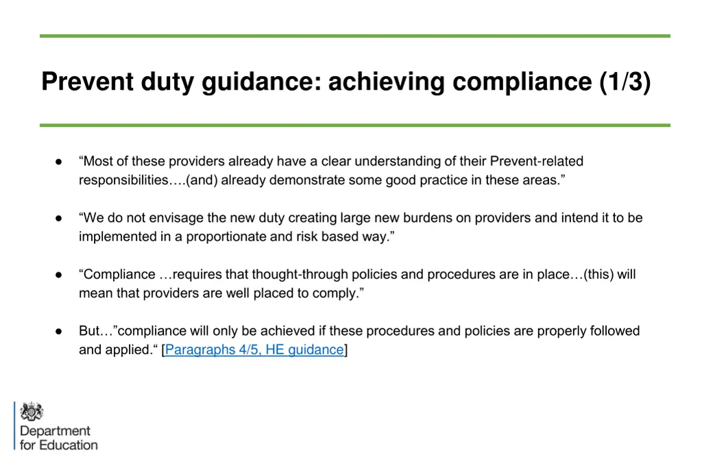 prevent duty guidance achieving compliance 1 3