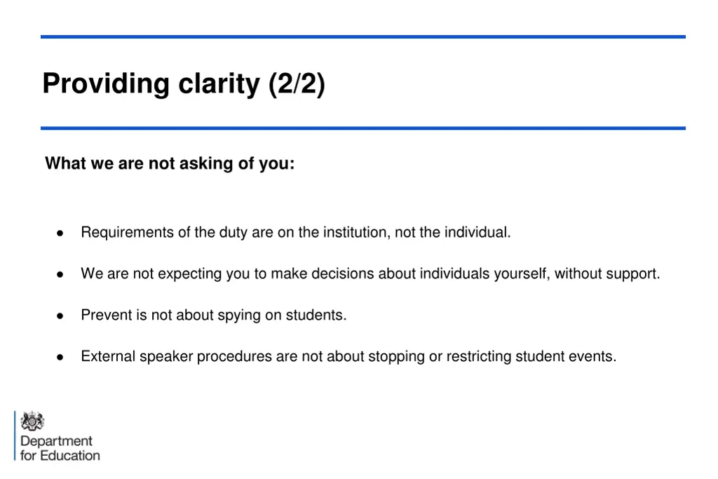 providing clarity 2 2