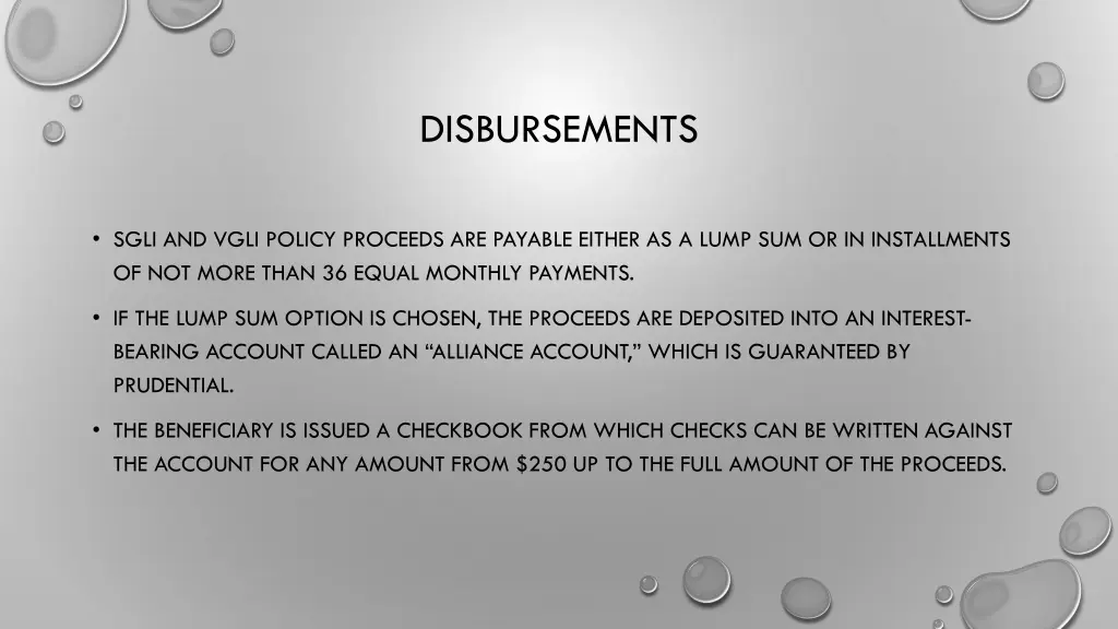 disbursements 1