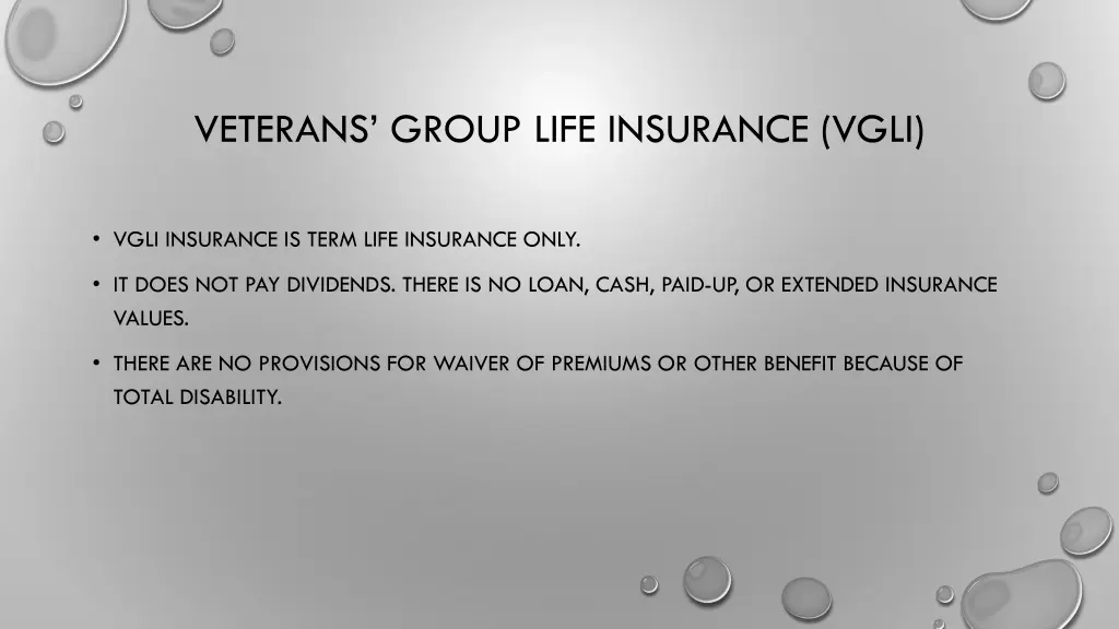 veterans group life insurance vgli 1