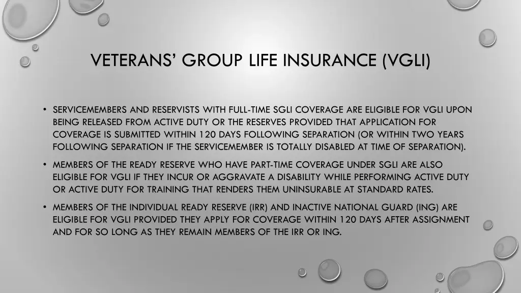 veterans group life insurance vgli 2