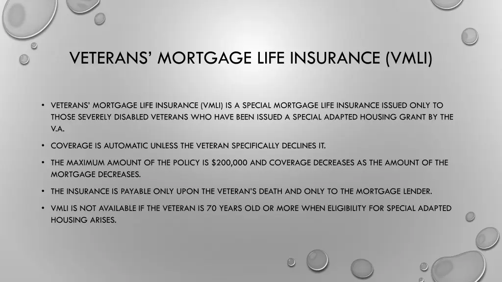 veterans mortgage life insurance vmli