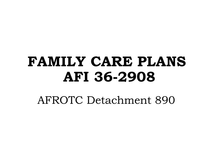 family care plans afi 36 2908