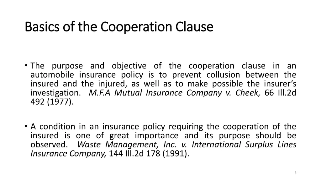 basics of the cooperation clause basics