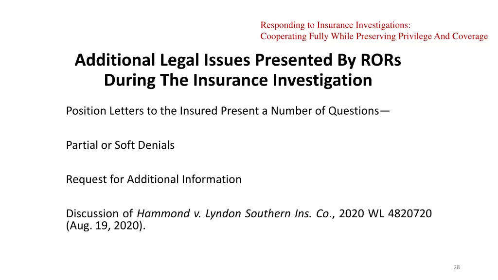 responding to insurance investigations 7