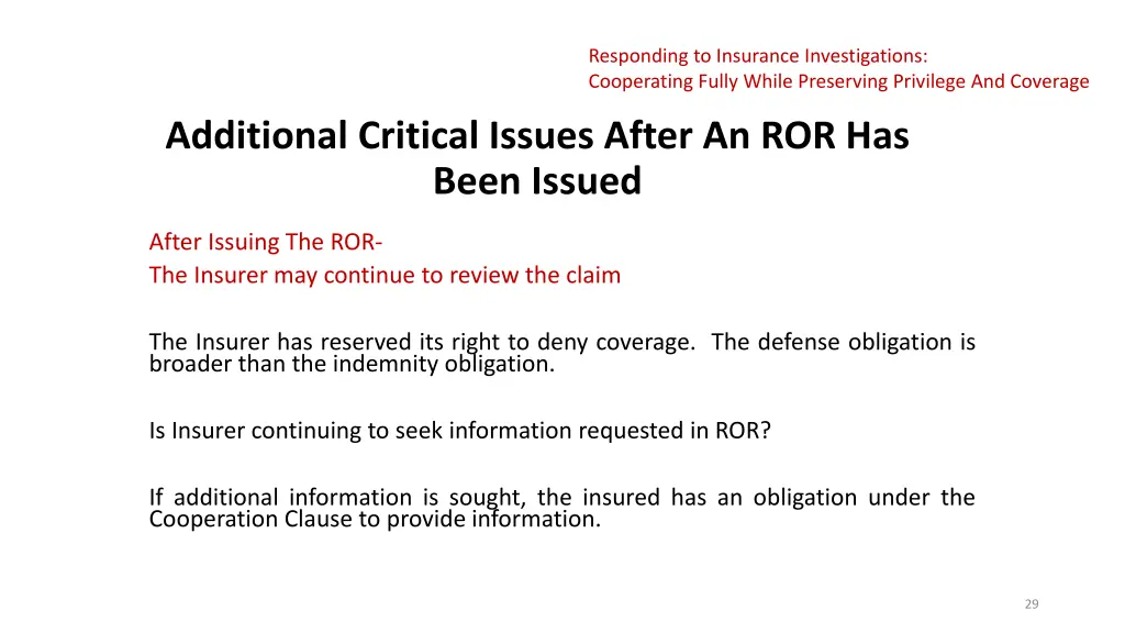 responding to insurance investigations 8