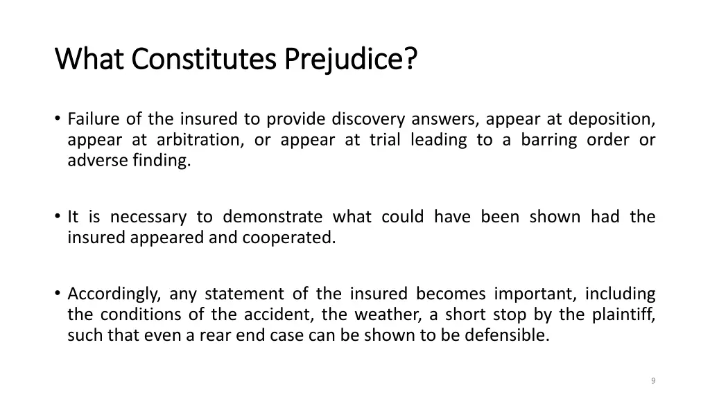 what constitutes prejudice what constitutes 1