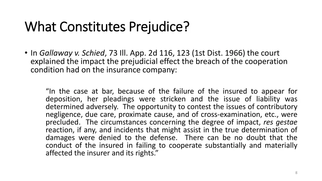 what constitutes prejudice what constitutes