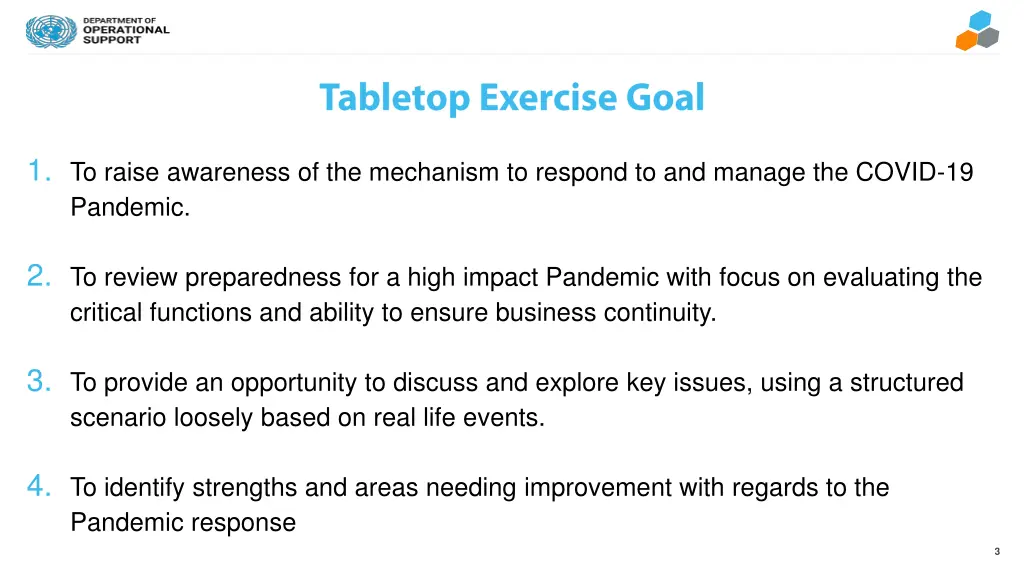 1 to raise awareness of the mechanism to respond