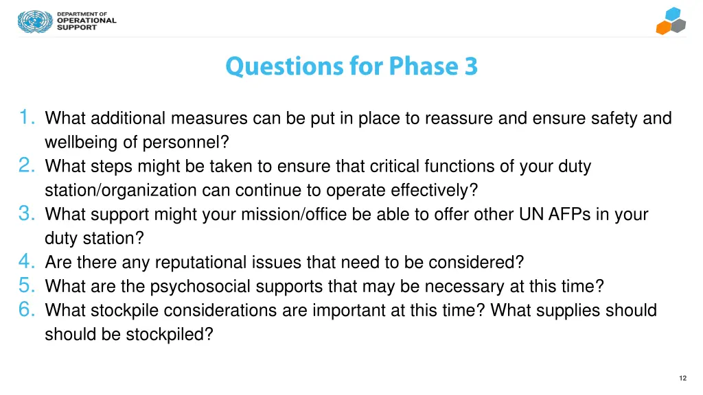 1 what additional measures can be put in place