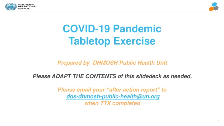 covid 19 pandemic tabletop exercise