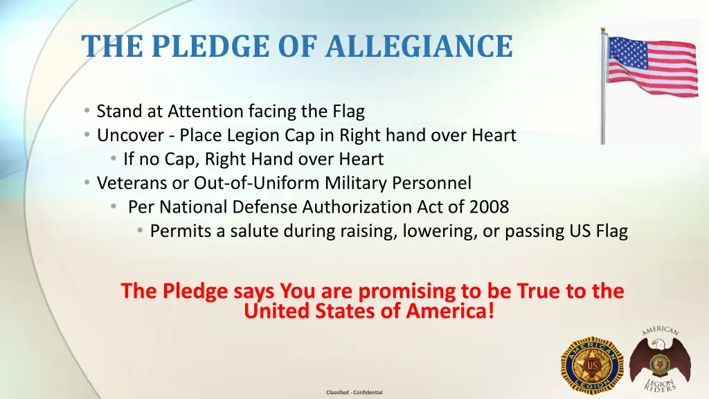 the pledge of allegiance