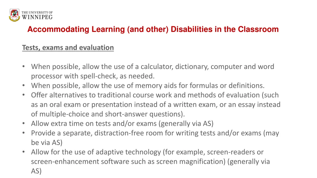 accommodating learning and other disabilities 5