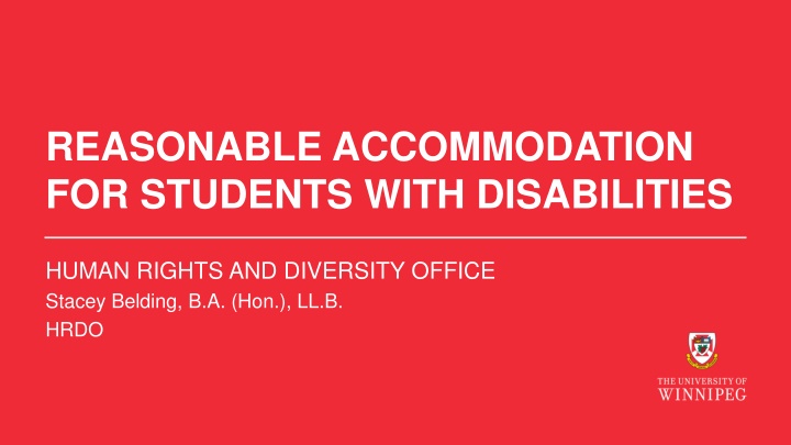 reasonable accommodation for students with