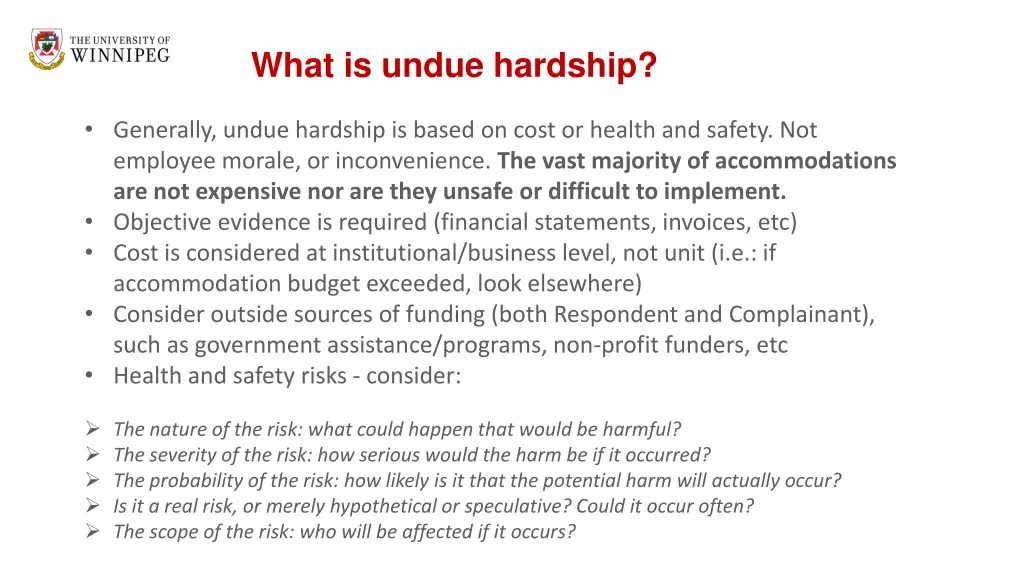 what is undue hardship