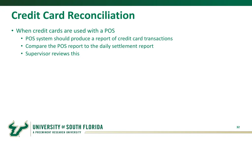 credit card reconciliation