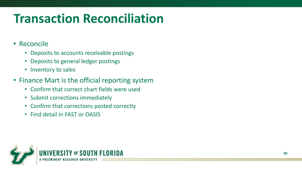 transaction reconciliation