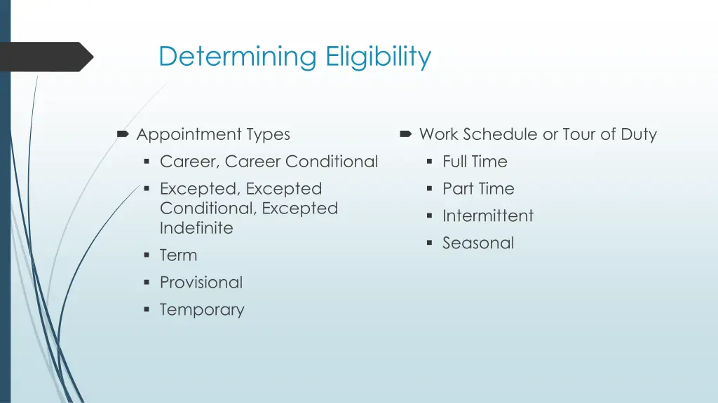 determining eligibility