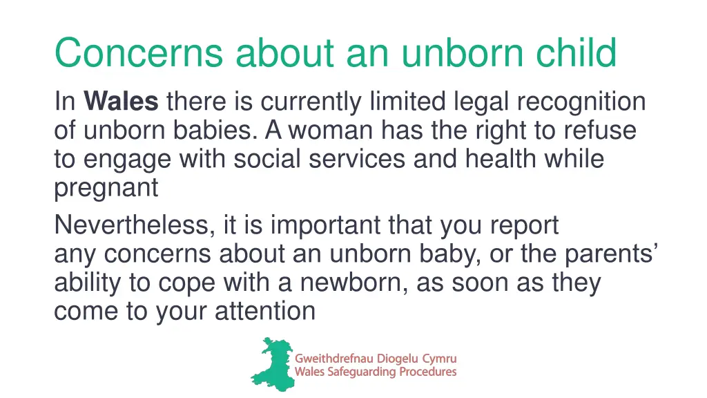 concerns about an unborn child