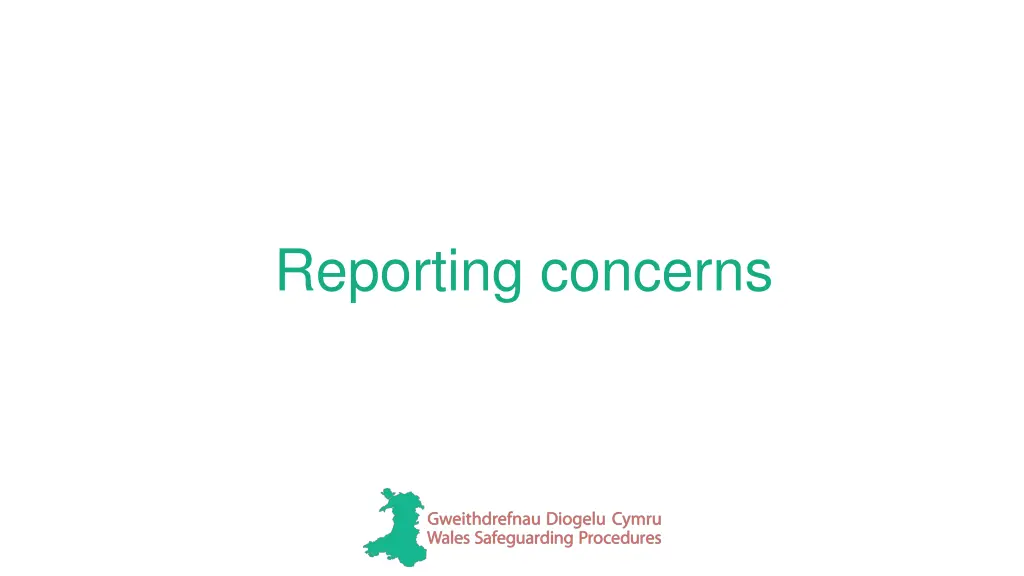 reporting concerns