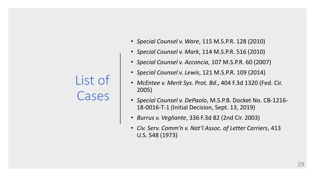 special counsel v ware 115 m s p r 128 2010